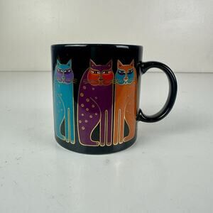 LAUREL BURCH Siamese Cats Feline Coffee Tea Large Mug Gold Accented Japan 1980's